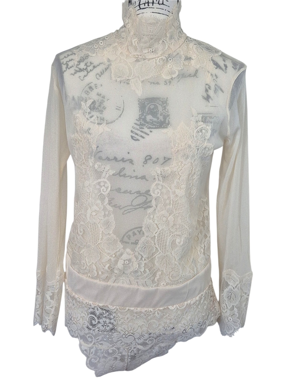 WE ARE HAH-Reversible Take Hah Bow Bodysuit in La Crem Sz XL - Picture 3 of 11